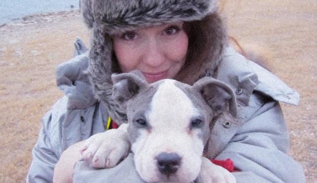 Alissa and rescue pup Guido, 2012